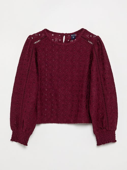 Pull en maille ajourée - Kiabi