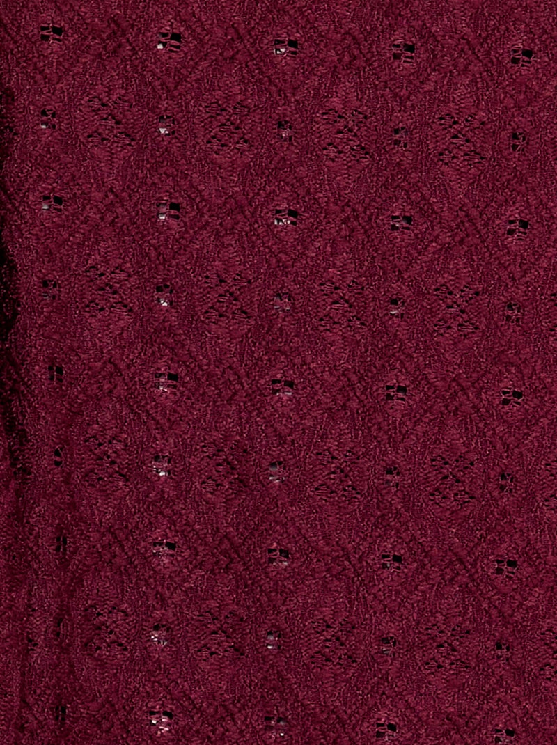 Pull en maille ajourée Violet - Kiabi