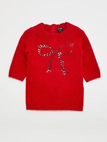 Pull en maille avec animation jacquard