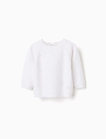 Pull en maille avec bordure ondulée