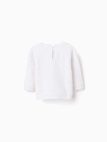Pull en maille avec bordure ondulée