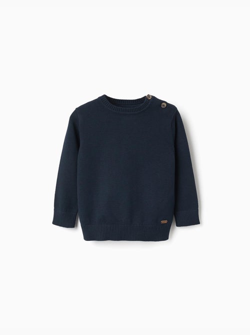 Pull en maille avec boutons sur l'épaule - Kiabi Pull en maille avec boutons sur l'épaule - Kiabi