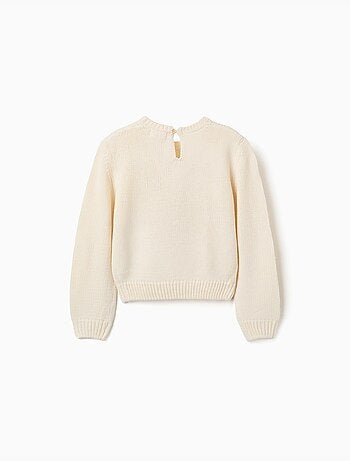 Pull en maille avec broderie florale