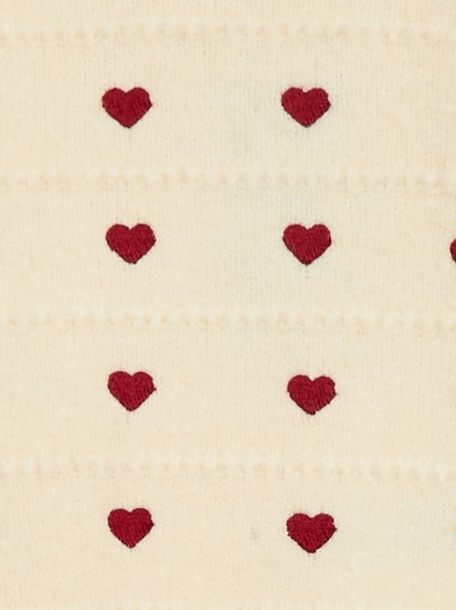 Pull en maille avec broderies - Kiabi