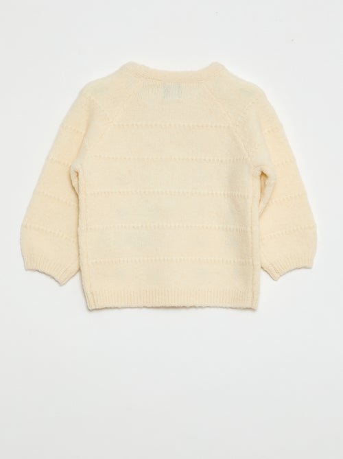 Pull en maille avec broderies - Kiabi