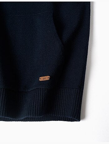 Pull en maille avec capuche B&S