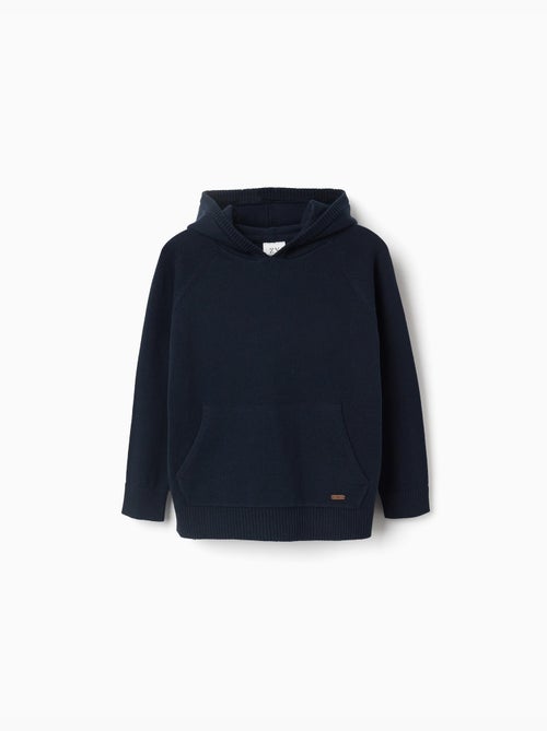 Pull en maille avec capuche B&S - Kiabi