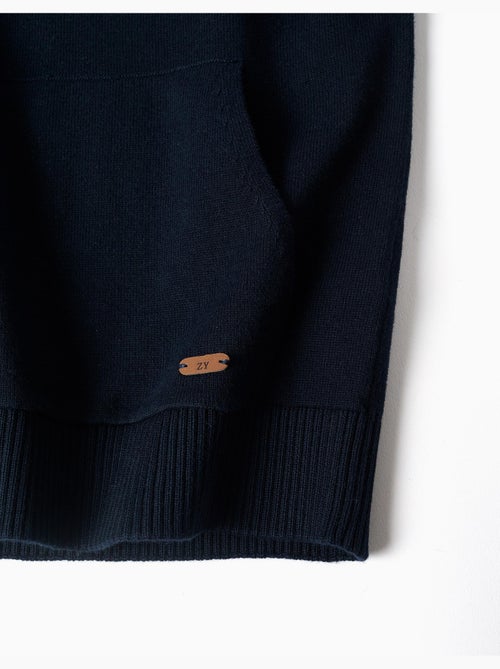 Pull en maille avec capuche B&S - Kiabi