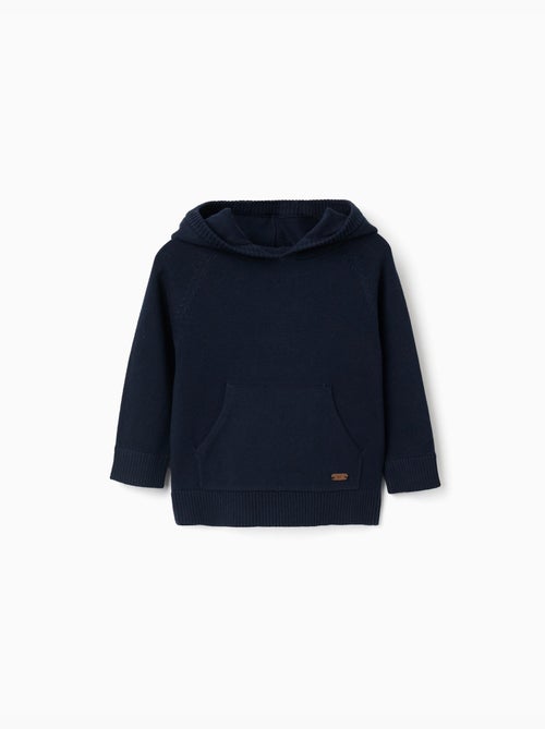 Pull en maille avec capuche B&S - Kiabi