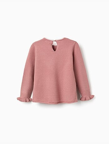 Pull en maille avec cœur jacquard