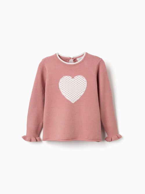 Pull en maille avec cœur jacquard - Kiabi Pull en maille avec cœur jacquard - Kiabi