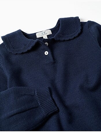 Pull en maille avec col à festons