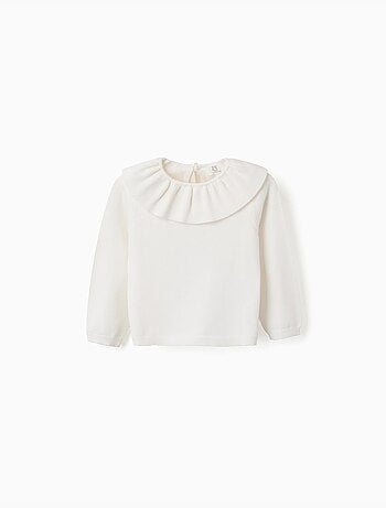 Pull en maille avec col à volants