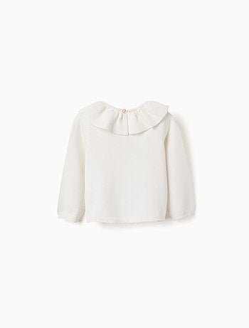 Pull en maille avec col à volants