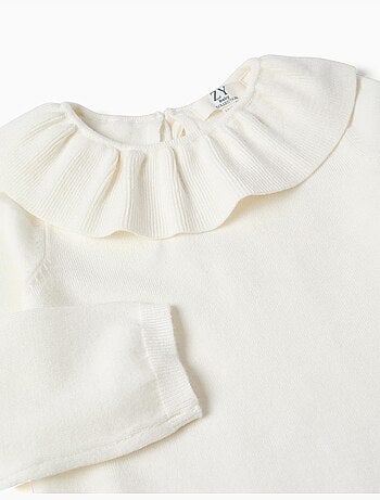 Pull en maille avec col à volants