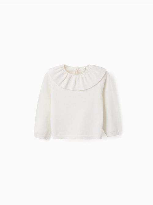 Pull en maille avec col à volants - Kiabi Pull en maille avec col à volants - Kiabi