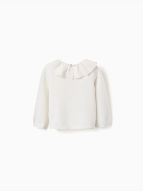 Pull en maille avec col à volants - Kiabi Pull en maille avec col à volants - Kiabi