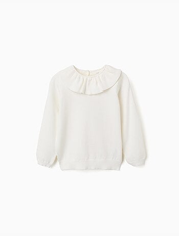 Pull en maille avec col à volants