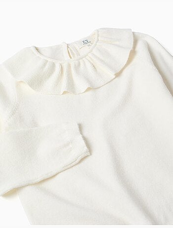 Pull en maille avec col à volants