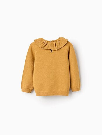Pull en Maille avec Col à Volants
