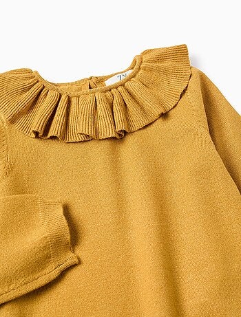 Pull en Maille avec Col à Volants