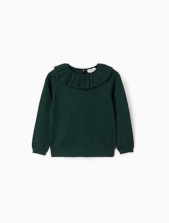 Pull en maille avec col à volants
