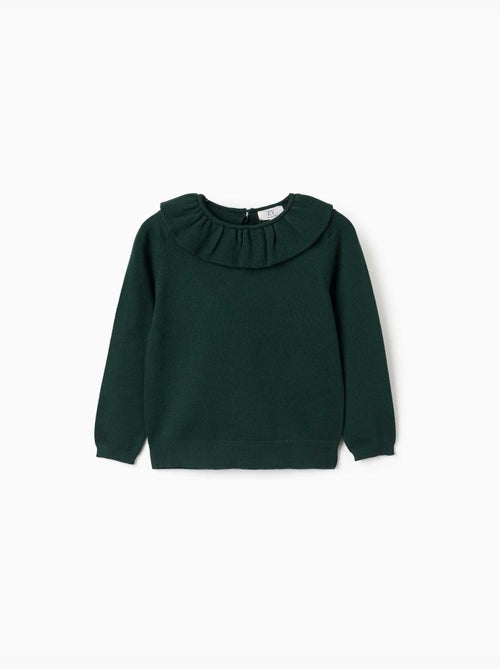 Pull en maille avec col à volants - Kiabi Pull en maille avec col à volants - Kiabi