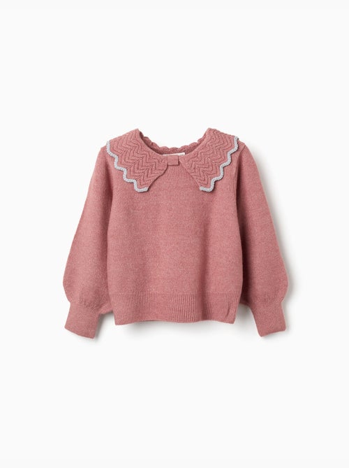 Pull en maille avec col en forme de nœud et lurex - Kiabi Pull en maille avec col en forme de nœud et lurex - Kiabi