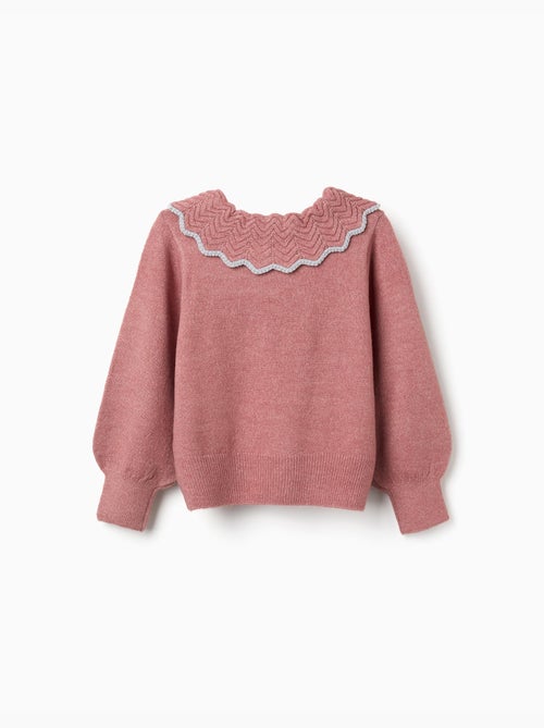 Pull en maille avec col en forme de nœud et lurex - Kiabi Pull en maille avec col en forme de nœud et lurex - Kiabi