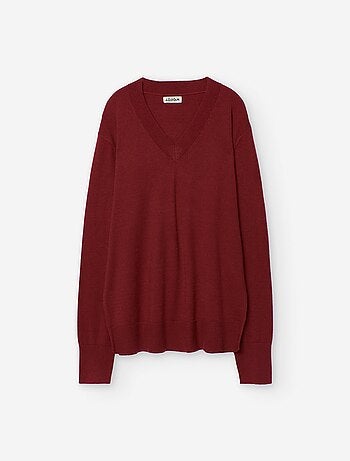 Pull en maille avec col en V et coupe ample