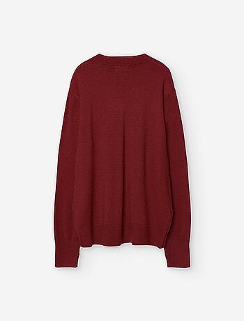 Pull en maille avec col en V et coupe ample