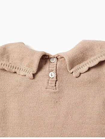 Pull en maille avec col festonné