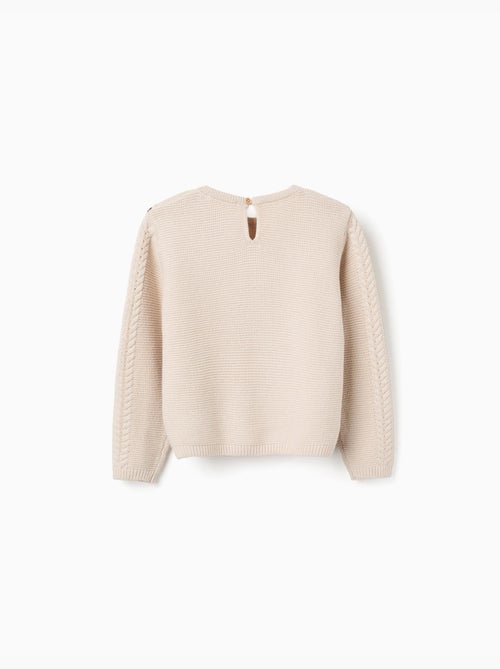 Pull en maille avec col maxi en crochet B&S - Kiabi