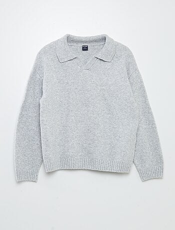 Pull en maille avec col polo