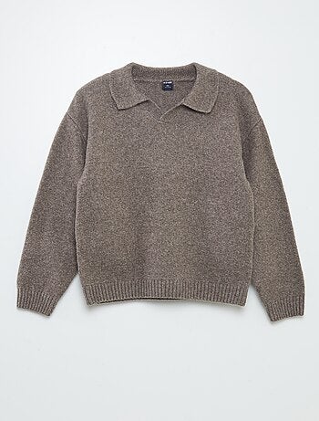 Pull en maille avec col polo