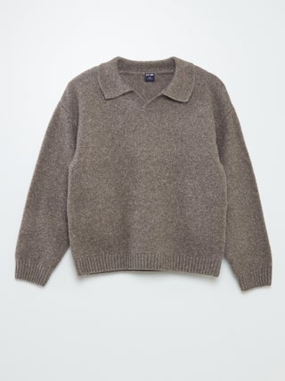 Pull en maille avec col polo