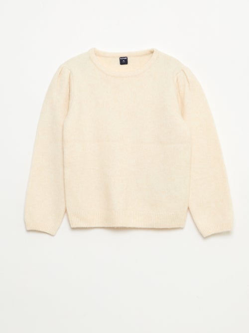Pull en maille avec collerette amovible - Kiabi
