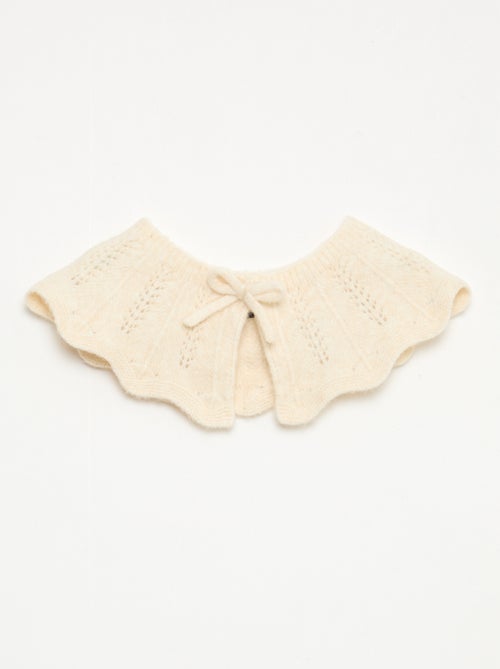 Pull en maille avec collerette amovible - Kiabi