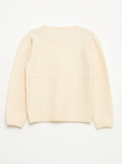 Pull en maille avec collerette amovible - Kiabi