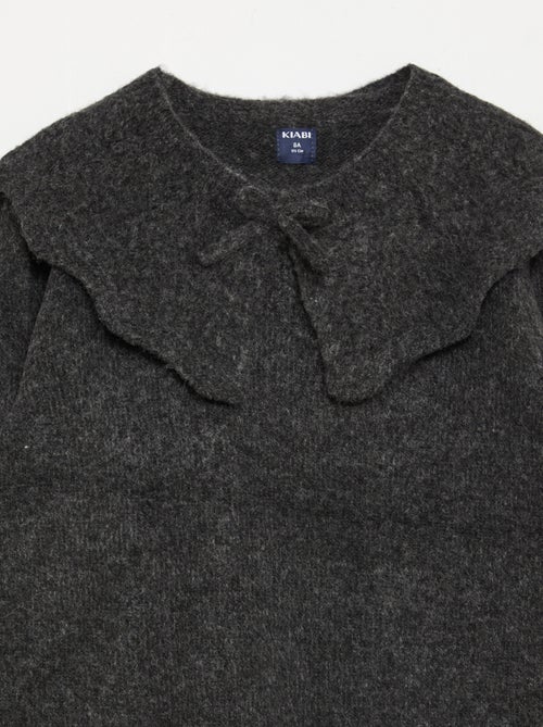 Pull en maille avec collerette amovible - Kiabi
