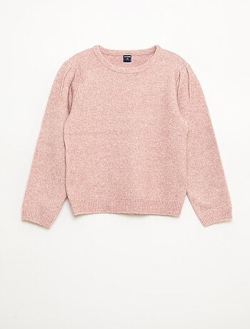 Pull en maille avec collerette amovible