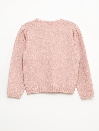 Pull en maille avec collerette amovible