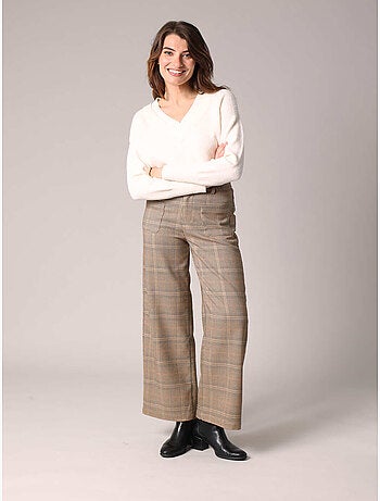 Pull en maille avec double col en v 'deeluxe'