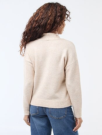Pull en maille avec écharpe grosse jauge
