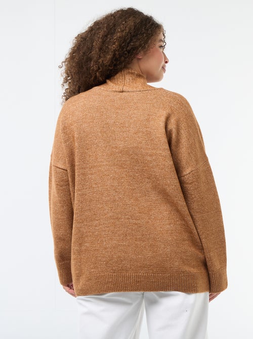 Pull en maille avec écharpe intégrée - Kiabi