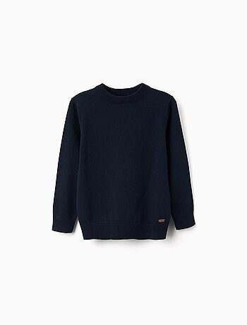 Pull en maille avec extrémités côtelées