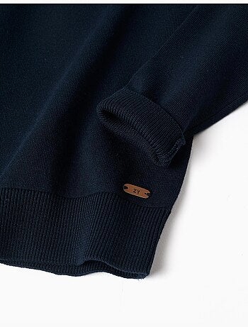 Pull en maille avec extrémités côtelées