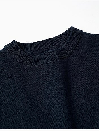 Pull en maille avec extrémités côtelées