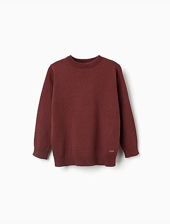 Pull en maille avec extrémités côtelées