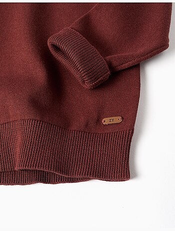 Pull en maille avec extrémités côtelées